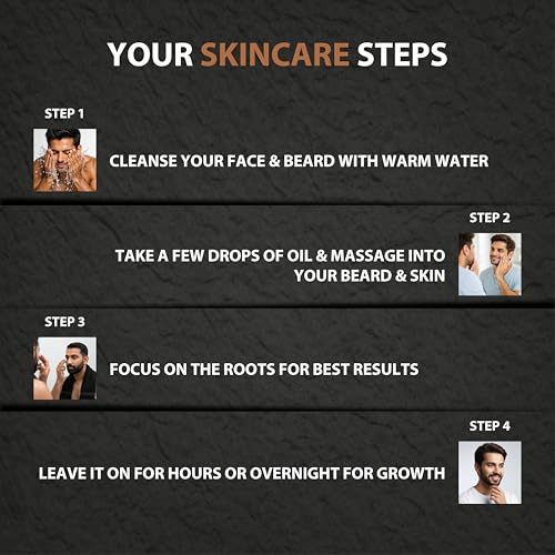 Image of BRAVADO B-Gro Beard Growth Oil for Men 30ml | Beard Oil for Thick Beard, Softness & Beard Nourishment | Natural Beard & Mustache Oil