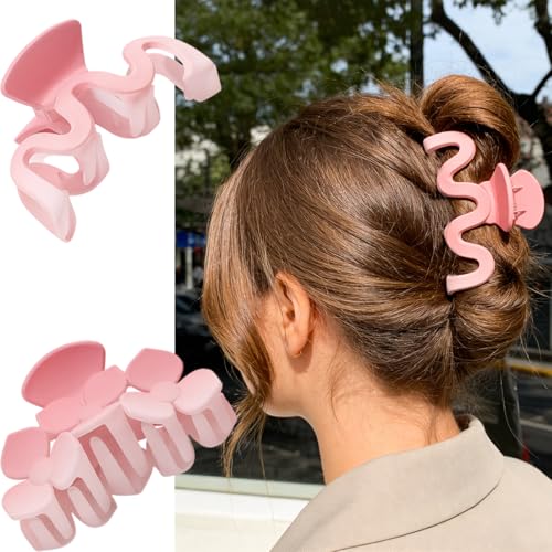 Pinzas para cabello rosas paquete de 4 unidades miniatura 6