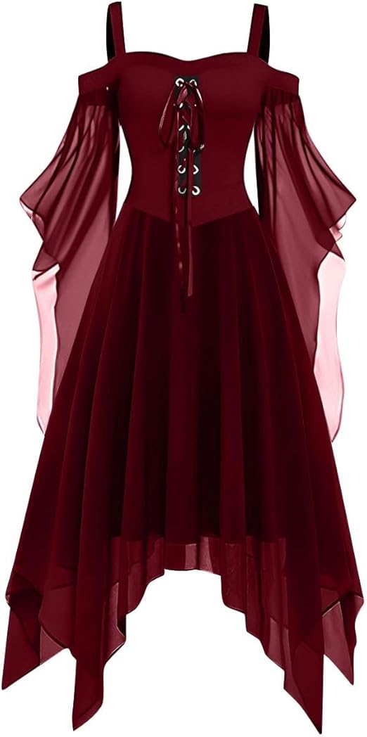 OIOLOYJM Witch Costume Women Sexy Plus Size Renaissance Vampire Gothic Halloween Costumes Woman 2025 Clothes Dresses