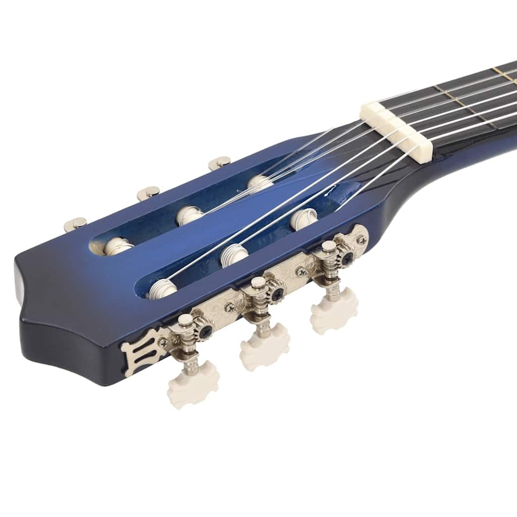 Westerngitarre Cutaway 38 Zoll Blau-Schattiert mit 6 Saiten Akustikgitarre für Anfänger Kinder Erwachsene, Lernset mit Zubehör, Tonabnehmer, Gurt, Plektrum, Stimmgerät, Tasche
