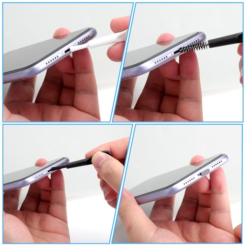 XRVRILE Kit Limpieza Móvil 18 Piezas – Limpiar Puerto de Carga y USB C, Kit Limpieza Teléfono para Limpieza de Altavoz, Puerto USB y Conector, Phone Cleaning Kit - imagen 5
