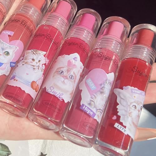 Domality 3 Colors Hydrating Lip Gloss Set with Kitty Package, 3Pcs Glossy Shine Finish Liquid Lipstick, Moisturizing Long Wearing Waterproof Not Fade Lip Tint Stain, Mirror Finish Lip Makeup Kit - Image 6