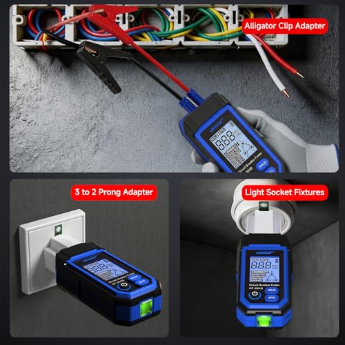 Image of NOYAFA Circuit Breaker Finder with LCD Display and GFCI Outlet