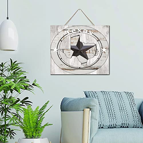 Panneau bois Texas Lone Star deco murale retro et plaque bois amercaine