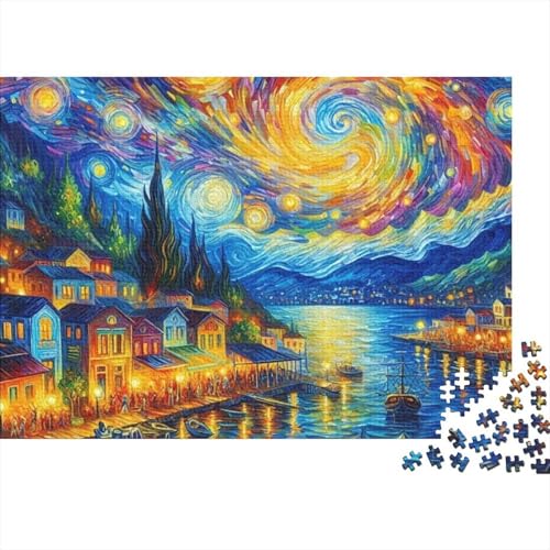 Rompecabezas de cielo estrellado para adultos y niños con 1000 piezas de arte