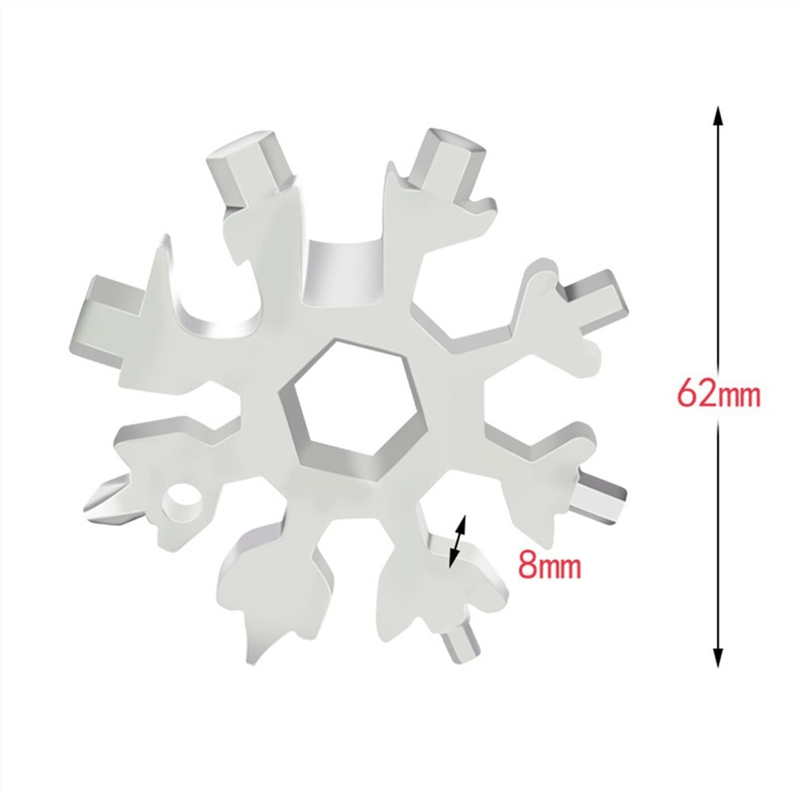 Schneeflocken-Schraubenschlüssel, Schneeflocken-Multitool, Schraubendreherschlüssel(Colorful)