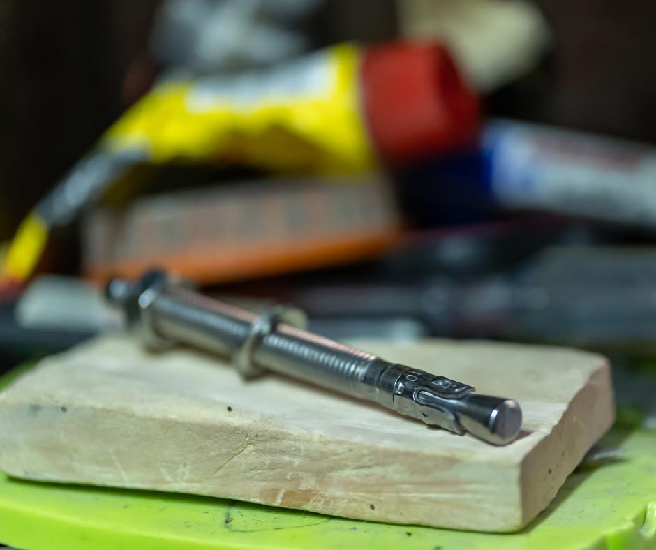 Kotwa śrubowa o dużej wytrzymałości M6 x 40 mm, ocynkowana, dopuszczenie do jakości przemysłowej, kotwa klinowa o dużej wytrzymałości, 10 szt. (M6 x 55 mm - 10 sztuk)