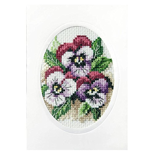 Orchidea Pansies Card Cross Stitch Kit