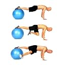 Cosco Anti Burst Fitness Gym Ball with Footpump (Multi Color, Size - 85cm) | Material - Leather | Exercise Ball | Medicine Ball | Heavy Duty | Preganancy Workout | Inflatable Exercise Ball gallery image