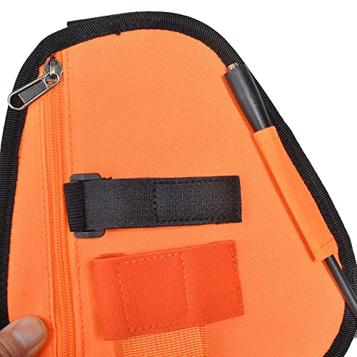 UAYESOK Two Way Radio Chest Pouch Holder Radio Chest Pack Shoulder Harness Holster Universal Vest Bag Case with Nylon Strap Belt for BAOFENG Motorola Midland Icom Cobra Walkie Talkie (Orange - Image 2