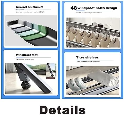 Foldable Space-Saving Clothes Rack Floor-Standing Clothes Rack Tripod,Clothes Drying Rack Tripod Portable Foldable Space Saving Laundry Drying Rack，Collapsible Laundry Drying Rack with Wheel