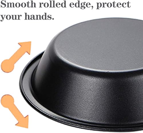 Miniatura 3 de Webake Mini moldes para tartas de 5 pulgadas, paquete de 4 moldes redondos antiadherentes para hornear pan y carne para horno y olla instantánea,