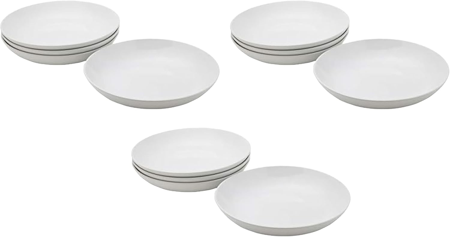Everyday White 48 Ounce Dinner Pasta Bowls (Pack of 12)