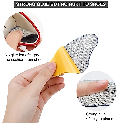 Image of 6 Pairs Heel Pads Heel Grips Liner for Loose Shoes, Heel Cushion Pads Heel Inserts for Shoe Too Big Men Women- Ultra Soothing Heel Protectors for Heel Pain, Heel Slipping, Blisters, Friction