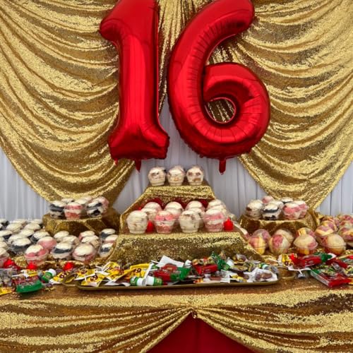 Image of 3 Balloon Numbers Birthday Decorations, 40In Red Balloons for Men Women | Eye-catching Appearance, Perfect Decorative Centerpieces, Convenient Self-sealing Structure, Widely for Various Occasions