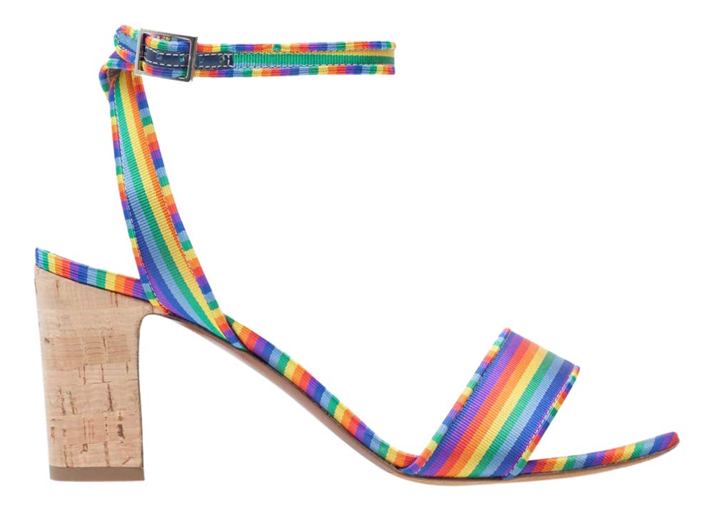 Leticia' Block Heel Sandal w/Ankle Strap