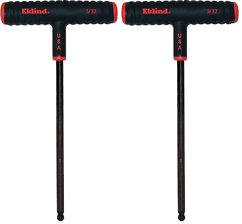 EKLIND 61810 5/32 pulgadas Power-T - Llave allen hexagonal con mango en T (paquete de 2)
