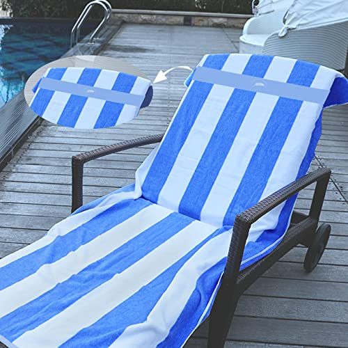 Towel Bands (6 Pack) - Stretch Rubber Beach Towel Clips For Beach Cruise Pool Chairs, Lounge Towel Holder Elastic, Cruise Ship Essentials (Blue/Vista) #TOP4