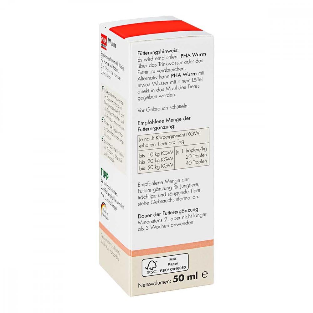 PHA Wurm Tropfen f.Hunde/Katzen,50ml