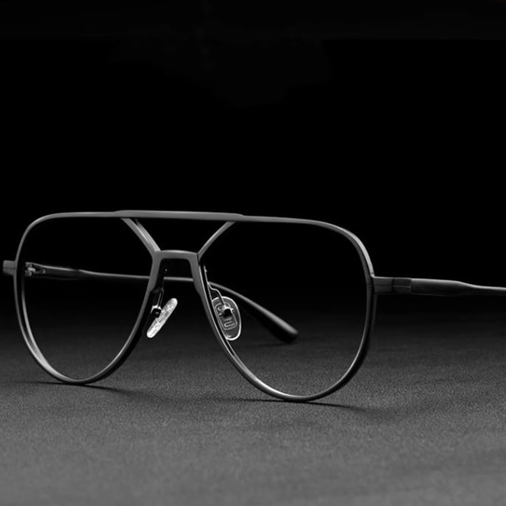 Fotocrómico Gafas De Lectura Retro Redonda Marco Gafas de computadora Súper Grande Reading Eyeglasses Anti-Resplandor Gafas Unisexo(Size:+3.0)