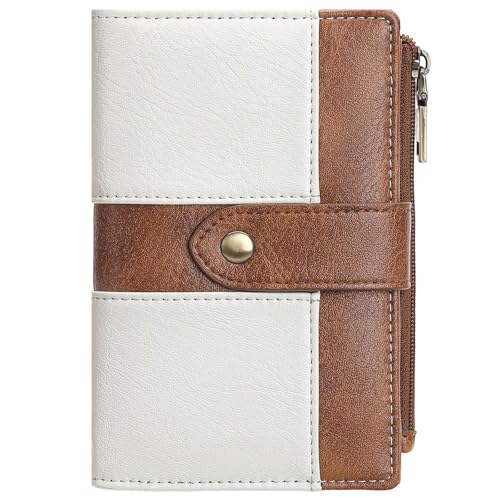 FALAN MULE Small Wallet for Women RIFD Leather Bifold Credit Card Holder with 3 ID Window