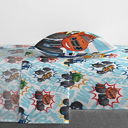 Image of Jay Franco Kids Sheet Set with Fitted, Flat Sheets & Pillow Cover - Ultra-Soft Bedding with Pillowcase for Room Decor, Multi - Blaze, 3 Piece Toddler