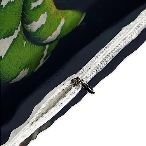 Ensemble taie d'oreiller housses de couette serpent 3D lit microfibre