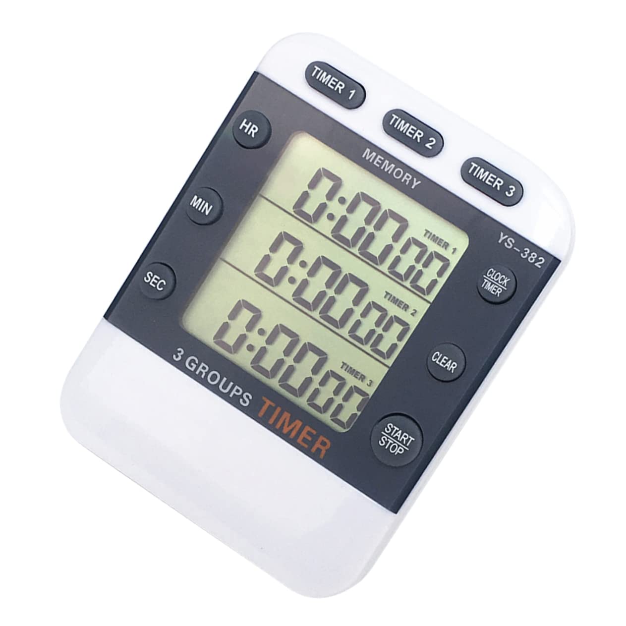 VANZACK 3 pour Batterie Horloges Minuterie Étudiants LCD Chronographe Chronomètre Jeux Numériques Rappel Horloge De Cuisine sans Ligne De Compte À Rebours Magnétique Horloge De Cuisine De