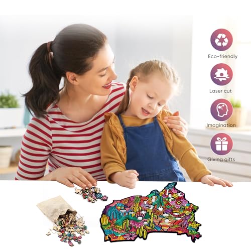 50% Off Delobil USA Map Wooden Jigsaw Puzzle - 200 Pieces - Image 3