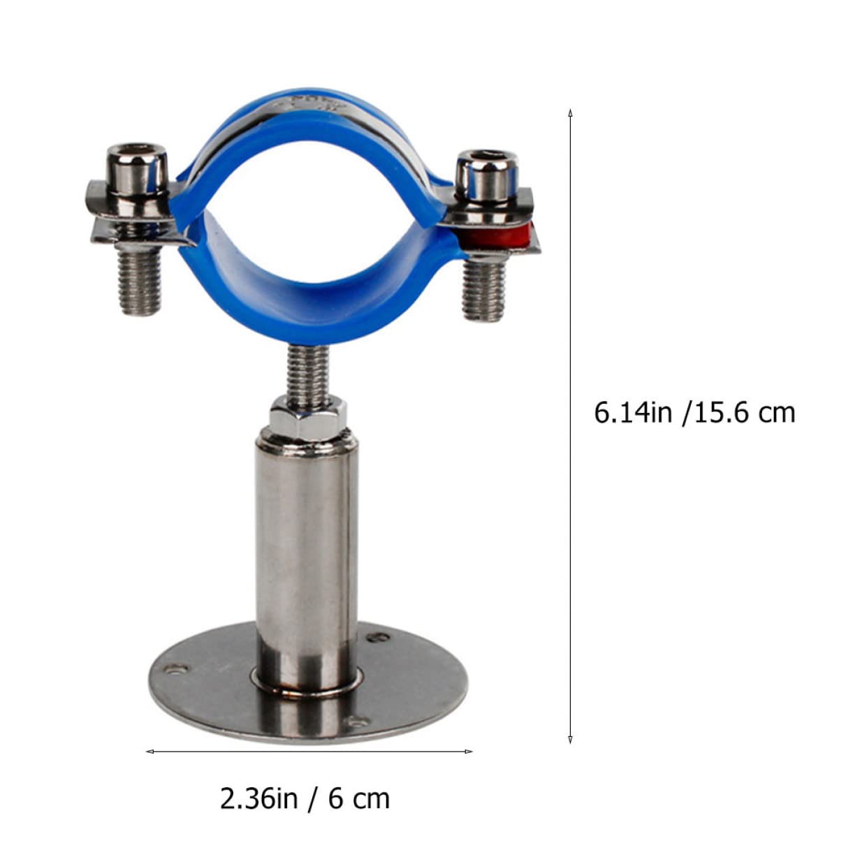 LALAFINA 2Pcs Adjustable Stainless Steel Hose Clamps for Tube Heavy Duty Pipe Bracket Clips Adjustable Range for Automotive and Home Use