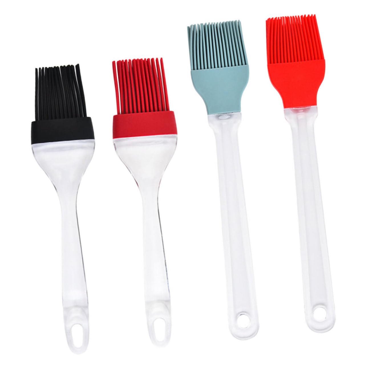 Ciieeo 4pcs Silicone Oil Brush Kitchen Baking Tools Bbq Mop Brushes Food-grade Silicone for Grilling Pastry Convenient for Home Use Random Colors Included