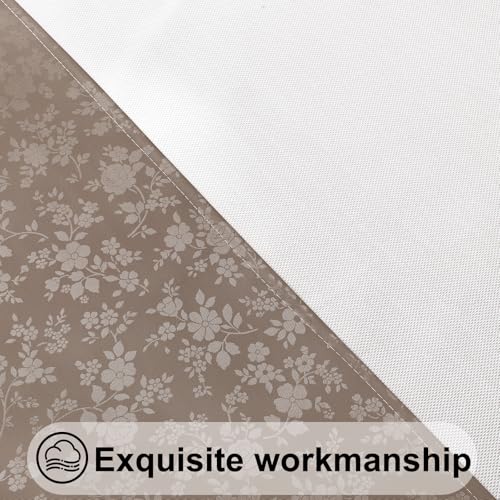 Image of Smiry Waterproof Heavy Duty Vinyl Fitted Tablecloth for 57 inch-68 inch Round Table