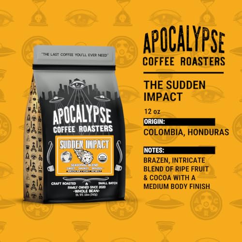 Apocalypse Coffee Roasters - Café en grano orgánico medio ligero 12oz miniatura 3