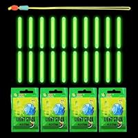 ZORVUJI Knicklichter Angeln, Leuchtstäbe für Nachtangeln, Angel Knicklichter, Glowsticks Grün, Starlight für Angelrute, 20 Stück