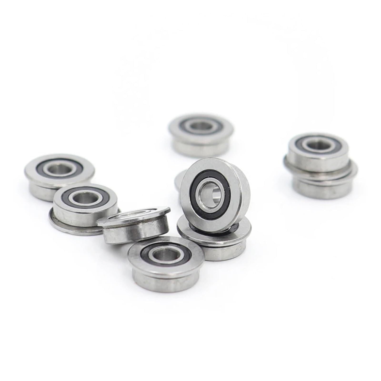 Lager, MF83-2RS Lager 3x8x3mm (10 Stück) ABEC-1 Miniatur-Flansch MF83RS Kugellager RF-830DD Verschleißfestigkeit