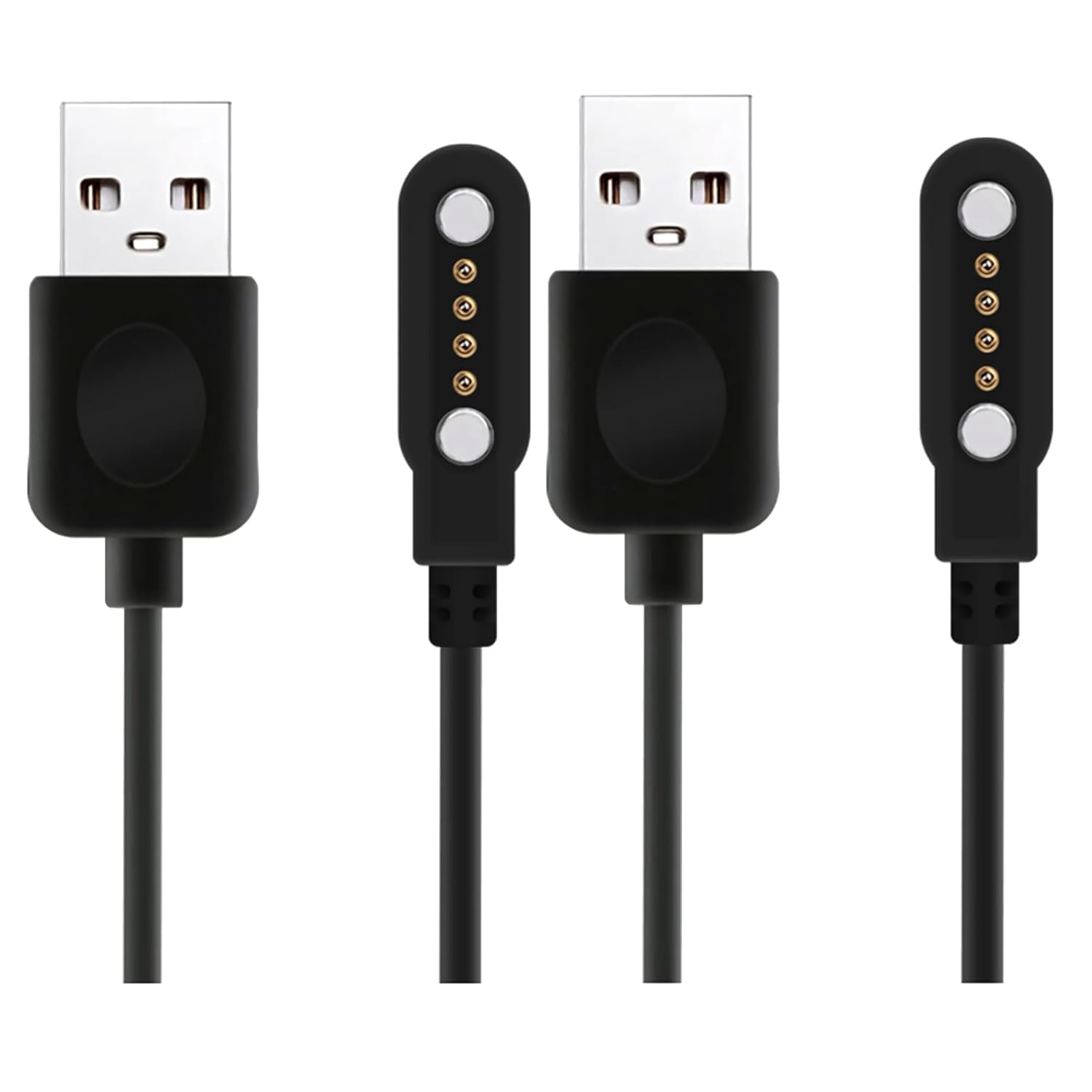 2 PACK Charger Cable for Fire Boltt Talk/Talk Pro/Thunder/360 Pro/Visionary/Invincible/Invincible Plus/Diamond/Infinity/Infinity Luxe/Eclipse/Quantum/Rock/Emperor/Wonder smartwatches-image-3