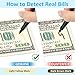 5 Pack Counterfeit Money Detector Pen, Money Marker Bill Detector Pen, Universal Currency Fake Bill Checker, Pocket Size, Ensures Authenticity & Prevents Fraud