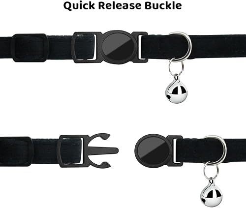 Miniatura 4 de Collares personalizados de gato con campana de lazo, liberación rápida, impresión HD, collares personalizados para gatitos para niñas y niños,