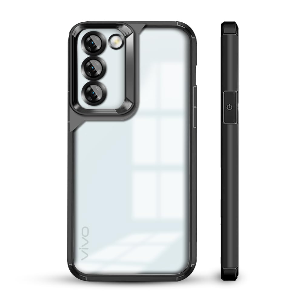 KARWAN®️Designed for Vivo T3 Case Cover | Hard Plastic Back Cover Compatible with Vivo T3 (TPU+Polycarbonate ||Electroplated Chrome| Black (B0D8VRSPC1) Amazon Price History, Amazon Price Tracker