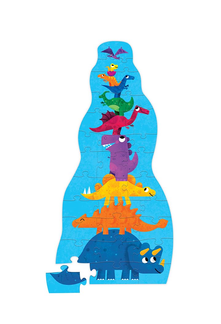 Crocodile Creek 30 Piece Tower Puzzle - Dinosaur Theme Fun and Educational Jigsaw for Boys and Girls Ages 3+ - Image 2
