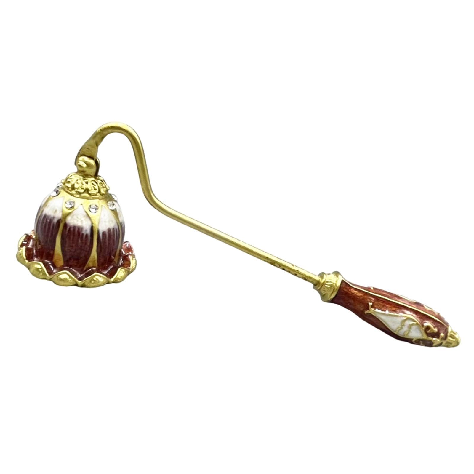 Sharplace Kerzenlöscher Lotus Retro Kerzenlöscher Abdeckhaube Dochttrimmer Handgriff Metall Handwerkzeug Emaille Elegantes Design für Wohnzimmer Schlafzimmer