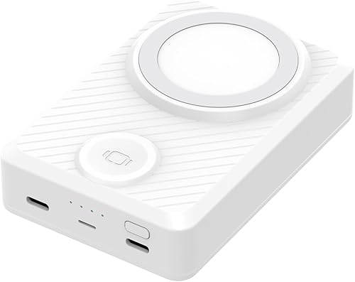 ISDT PB50DW - Banco de energía de 15000 mAh para cargador inalámbrico MagSafe, cargador magnético 2 en 1, carga inalámbrica rápida, compatible con