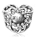 JMQJewelry Heart Wife Charm Birthstone April Christmas Charms Bead For Bracelets