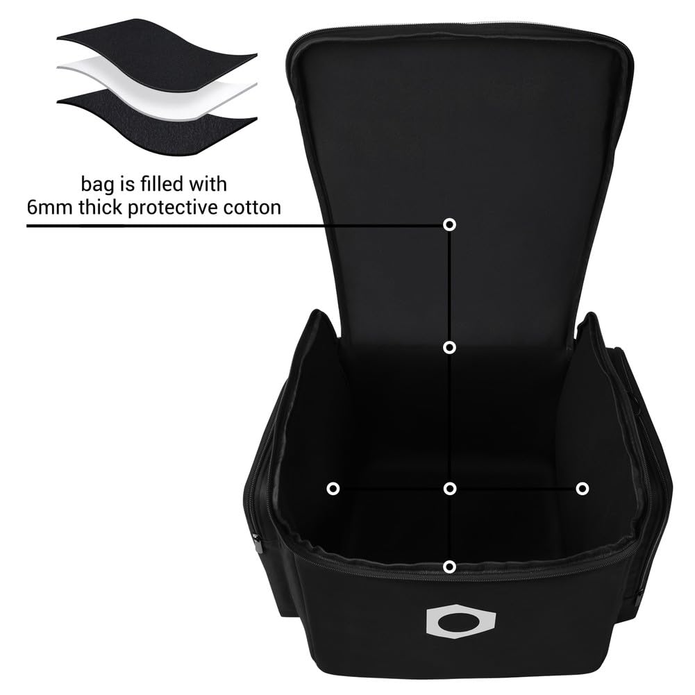 Custodia rigida da trasporto per JBL PartyBox-Encore2/Encore, borsa protettiva da viaggio con manici, copertura in poliestere 14,96 x 11,02 x 13,78 pollici, nero