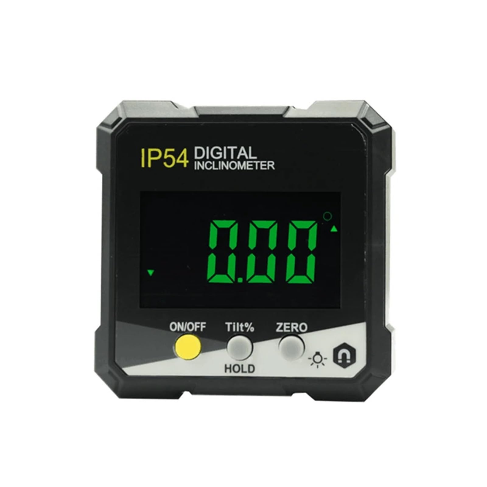 Bnvewr Yellow Digital Angle Finder, Mini Lcd Digital Inclinometer Angle Gauge Magnetic Protractor Slope Meter Electronic Goniometer Accurate Measurement,Inclinometer(Yellow)