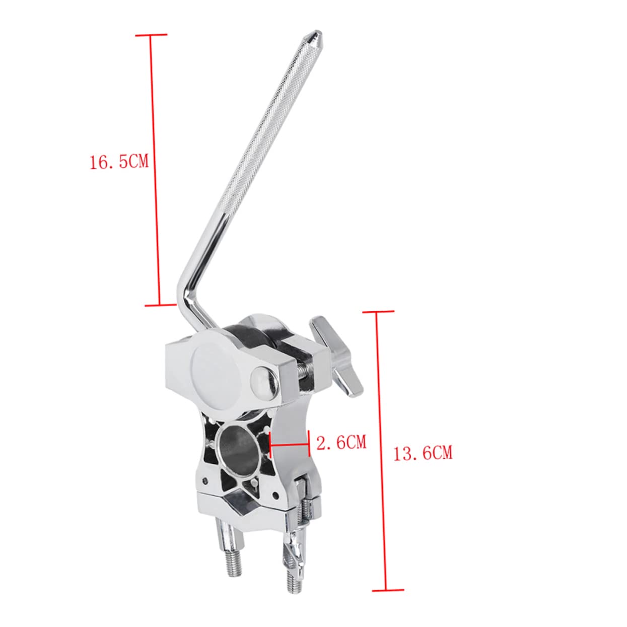 Garneck Zinc Alloy Drum Rack Clamp for Bass Drum Mounting Bracket Extension ° Rotatable Holder
