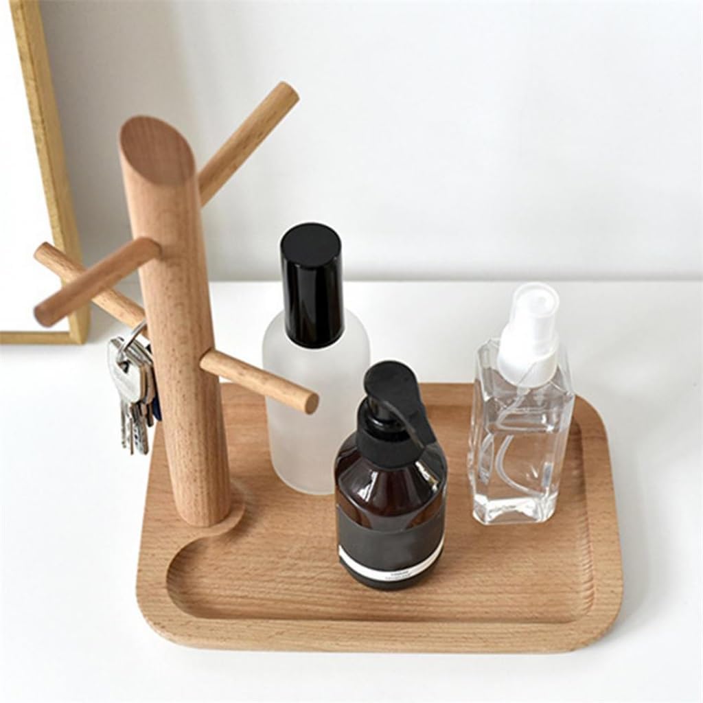 Keys Storage Rack Wood Tree Branch Hook Multifunctional Jewelry Box Living Room Door Decoration