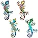 4-stückiges vielfarbiges Geckos-Gartenzäun-dekorationsset, Außendekoration, Gecko-Dekoration, geeignet für Außenbereiche, Gärten, Schlafzimmer, Heimdekoration