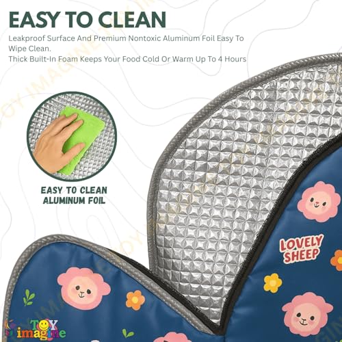 Image of Toy Imagine Insulated Lunch Bag for Kids, Women & Office | Stylish Thermal Tiffin Bag, Lunchbox Carry Bag for School, College & Work | Small & Compact Food Storage Bag Leak-Proof (Assorted)