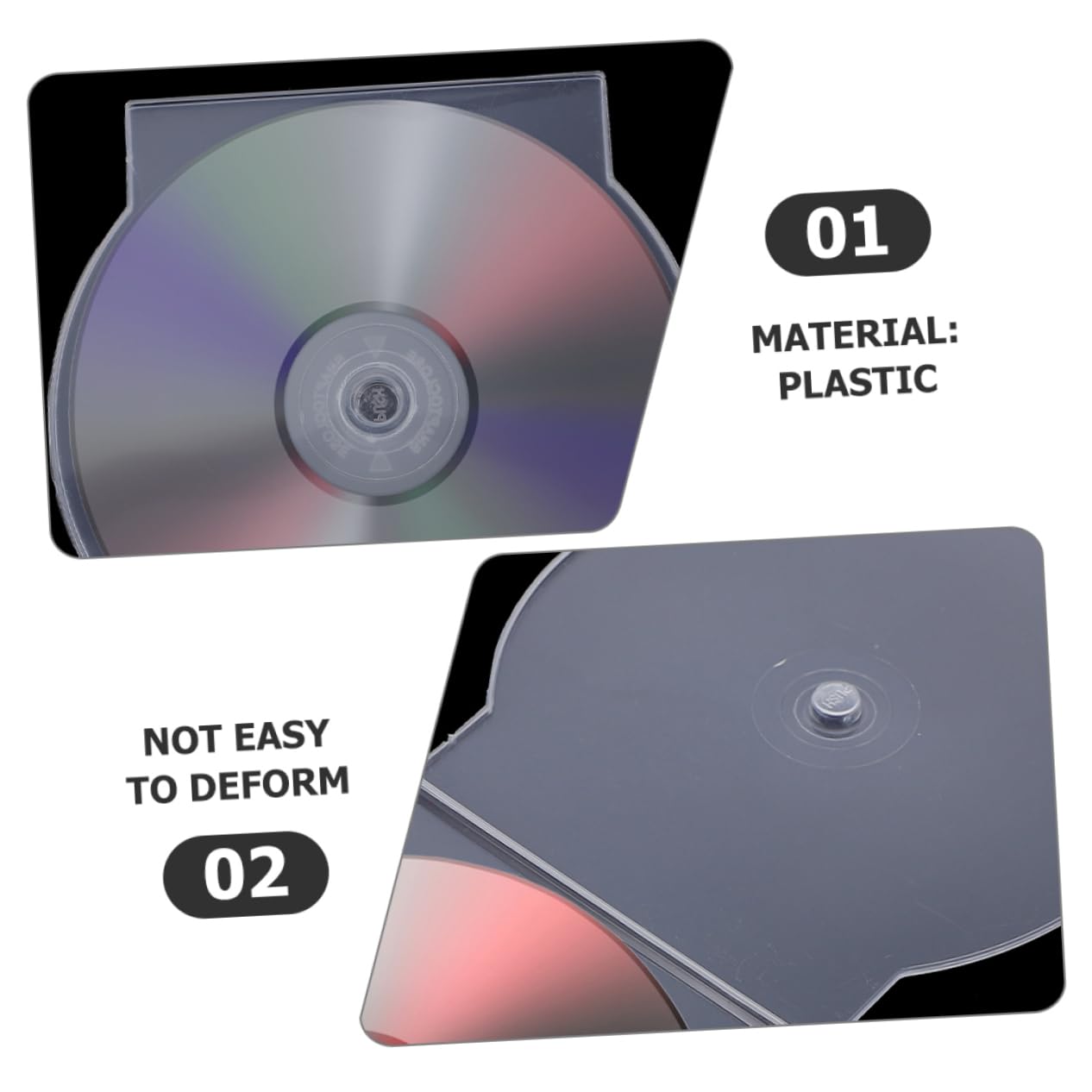 Custodia in Plastica Trasparente Per Cd e Dvd Singoli, Porta Cd Leggero e Portatile, Confezione Da 50 Pezzi, Per Viaggi, Auto e Archiviazione Domestica